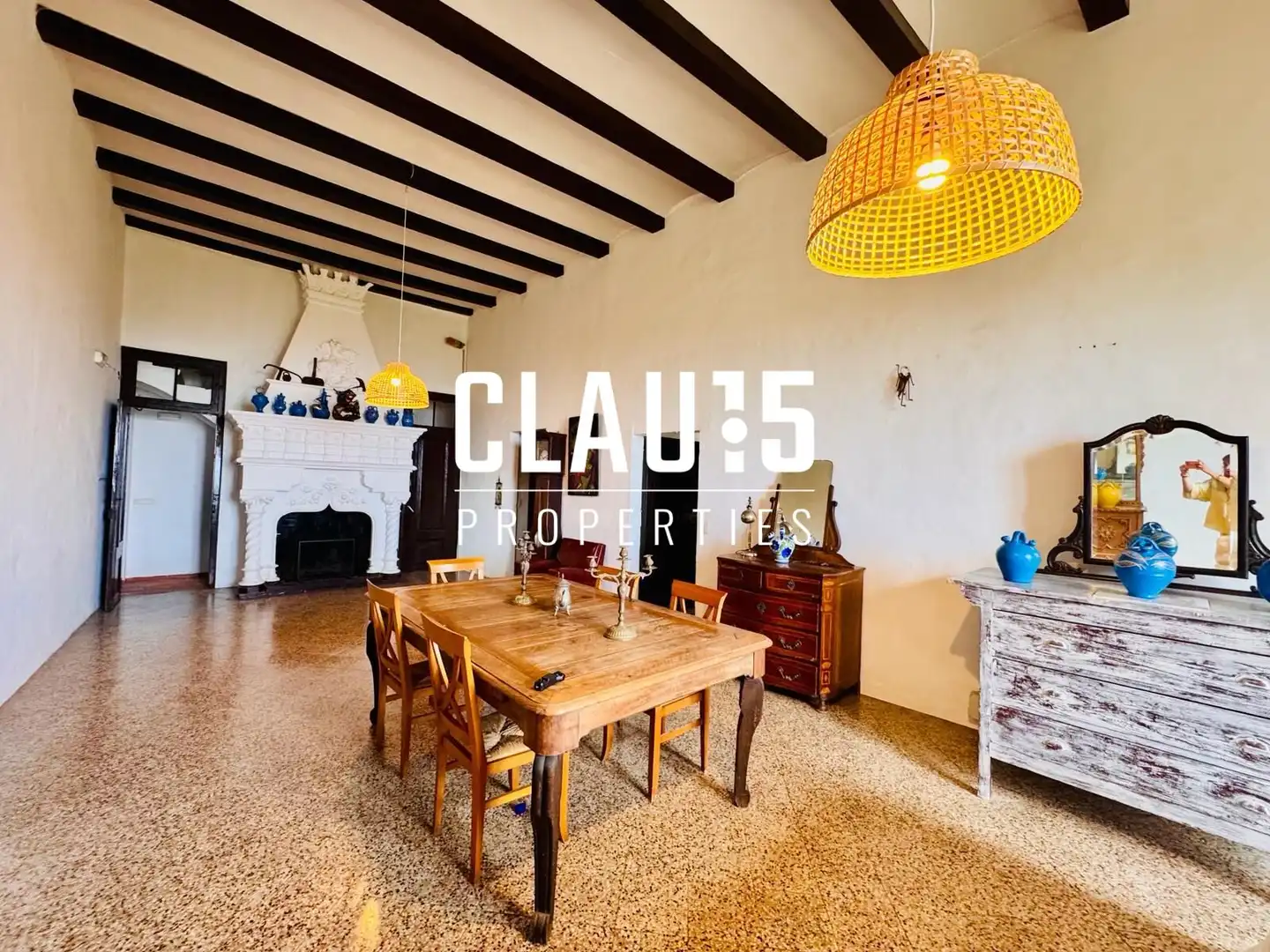 Comedor de Finca rústica en venta en Pineda de Mar con Jardín privado, Terraza y Amueblado