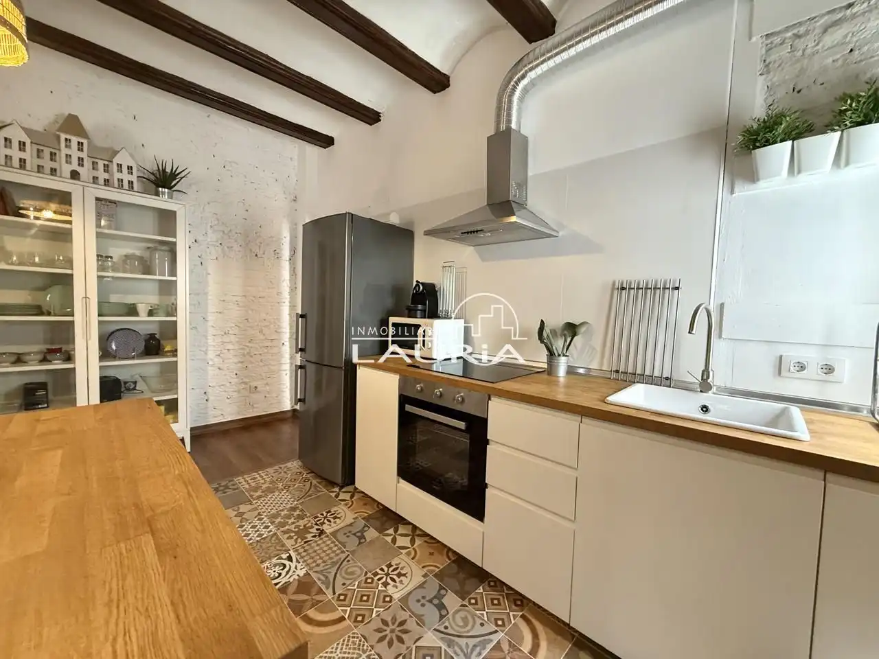 Küche von Wohnungen zur Miete in Valencia mit Klimaanlage, Terrasse und Möbliert