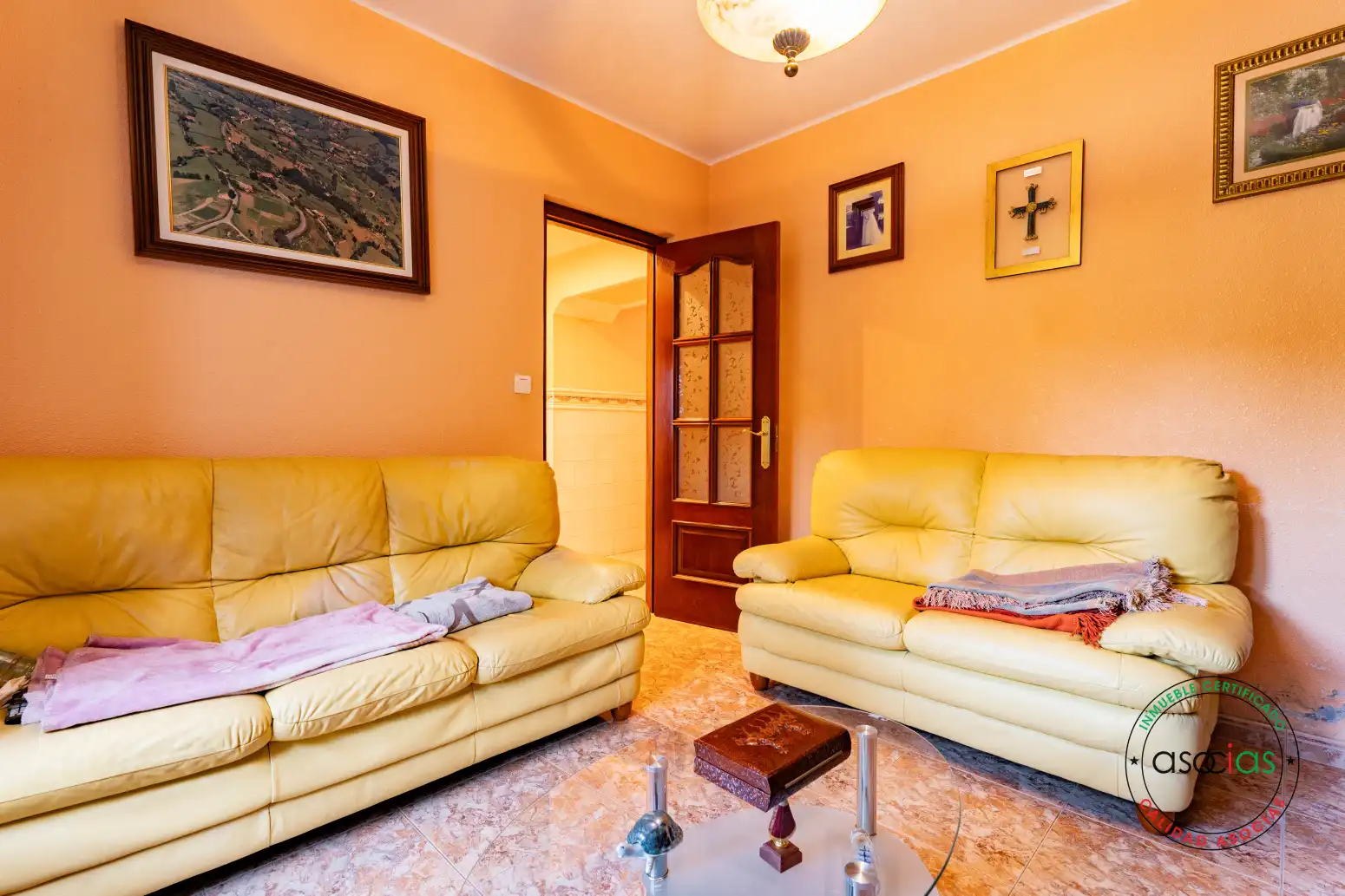 Sala de estar de Casa o chalet en venta en Gijón  con Calefacción y Amueblado