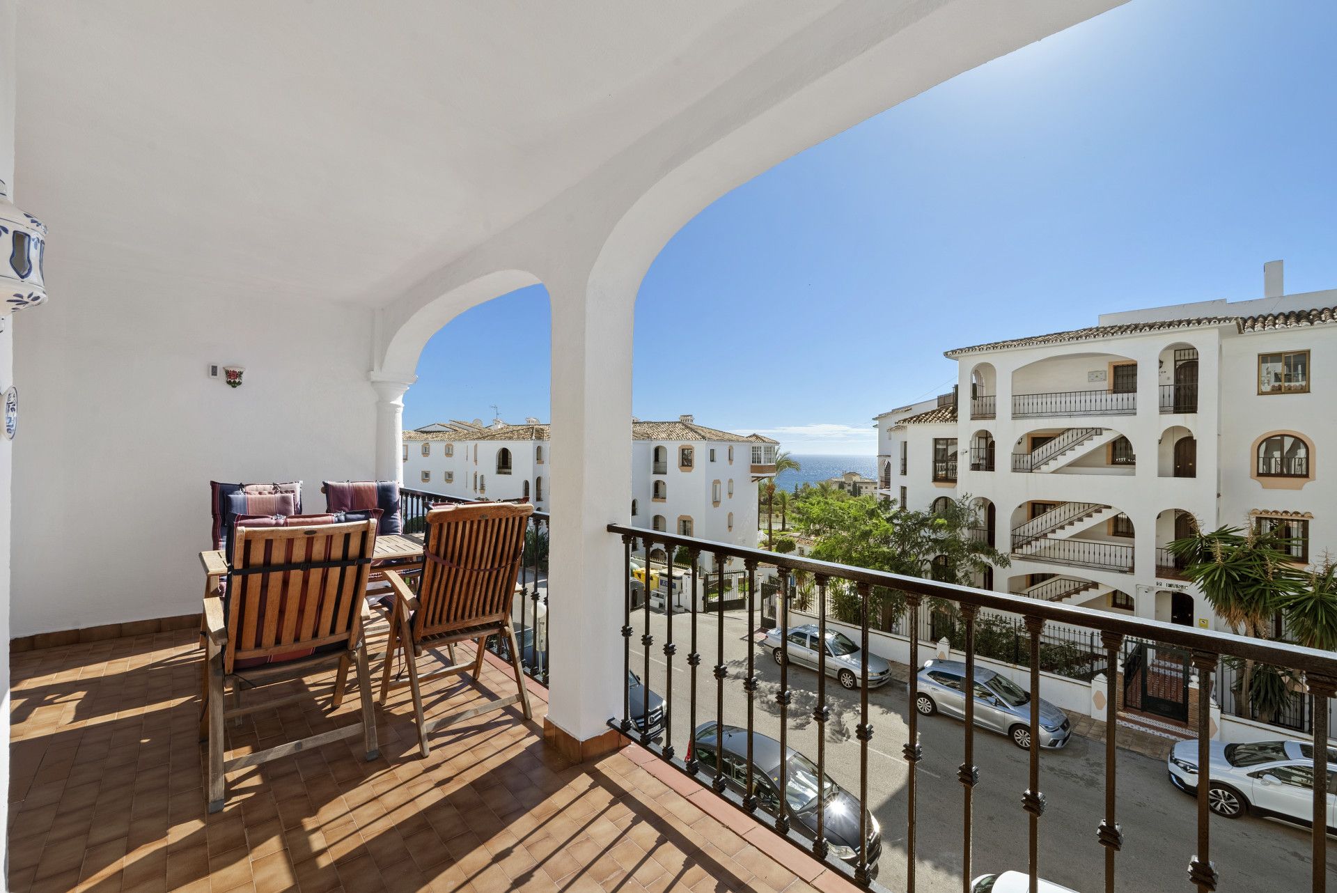 Vista exterior de Apartament en venda en Mijas amb Aire condicionat, Terrassa i Piscina