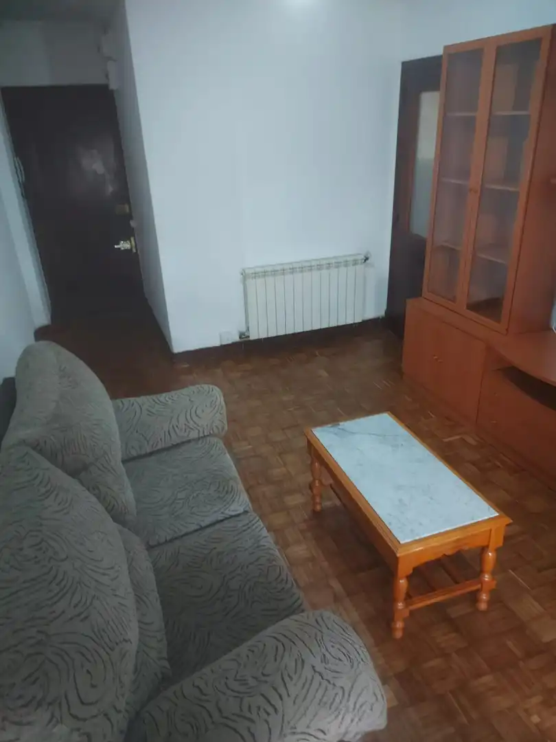 Sala d'estar de Pis de lloguer en Santiago de Compostela  amb Calefacció, Parquet i Forn