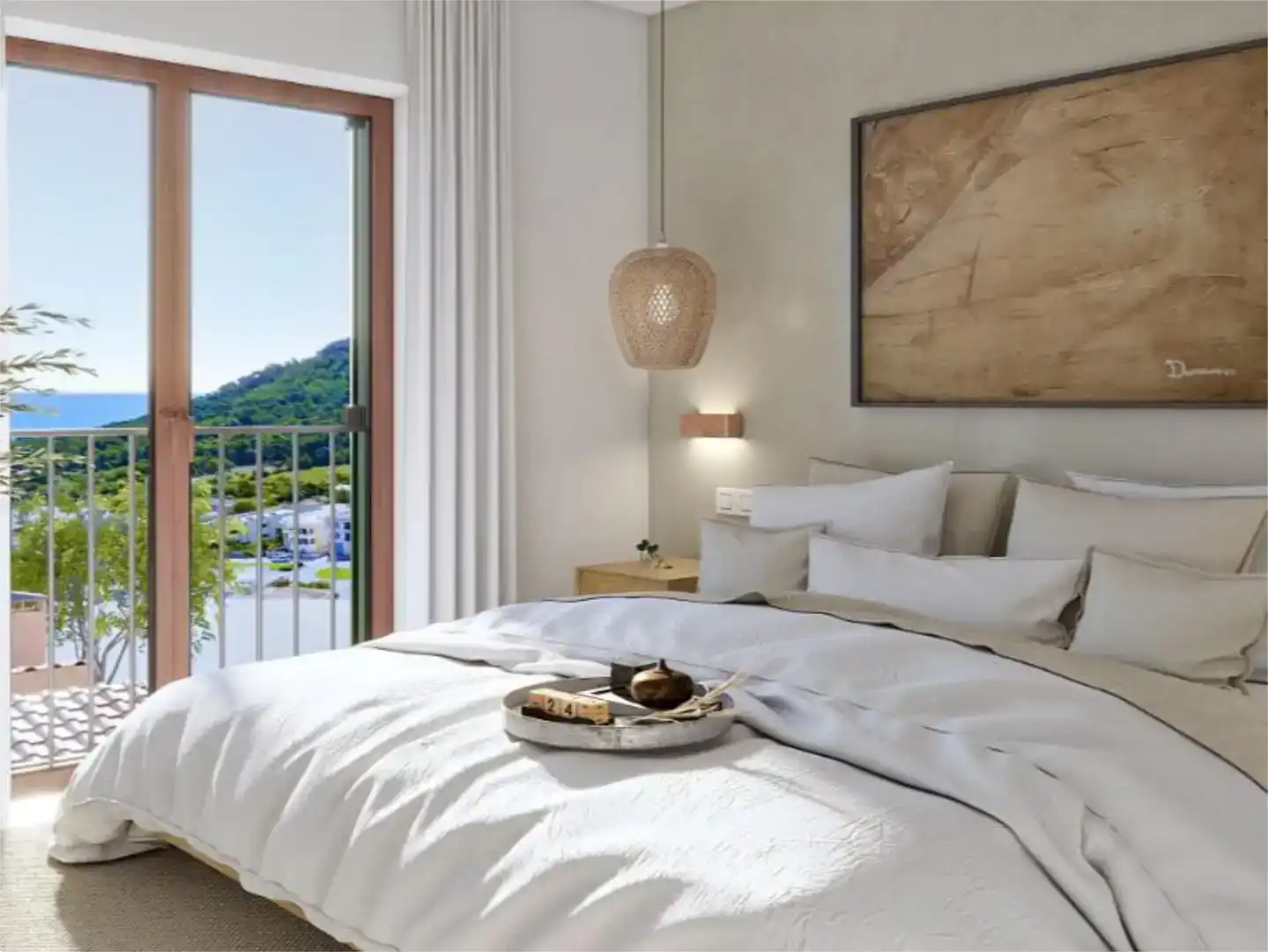 Schlafzimmer von Wohnung zum Verkauf in Capdepera mit Klimaanlage, Schwimmbad und Balkon