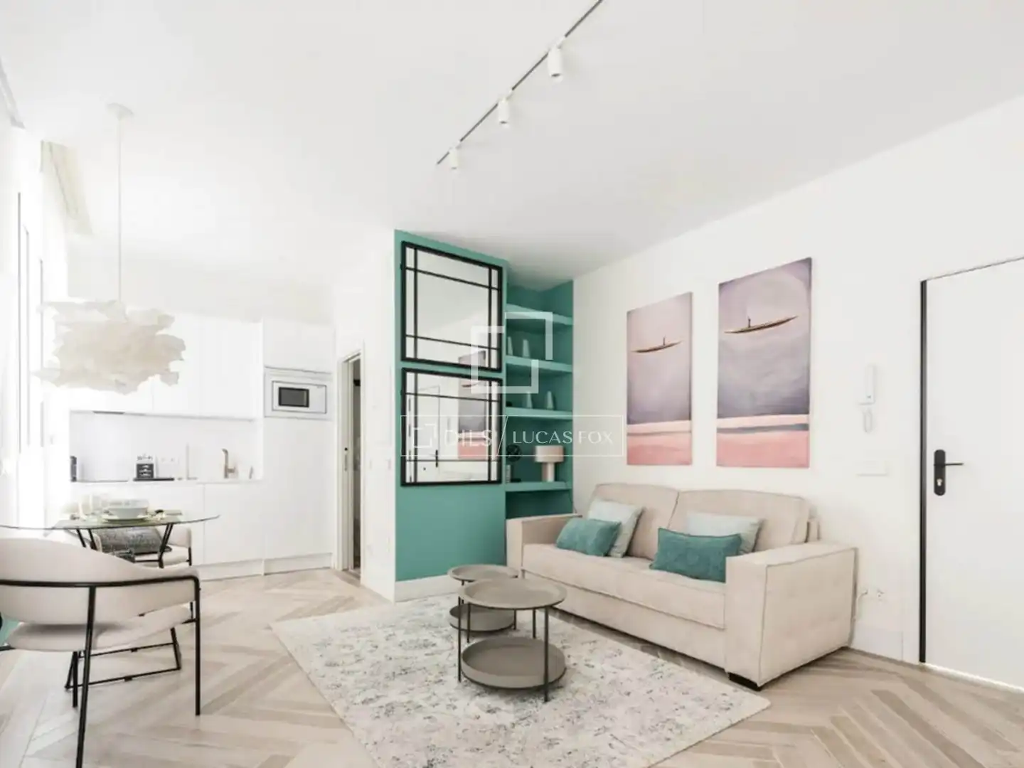 Sala de estar de Loft de alquiler en Madrid con Aire acondicionado, Calefacción y Amueblado