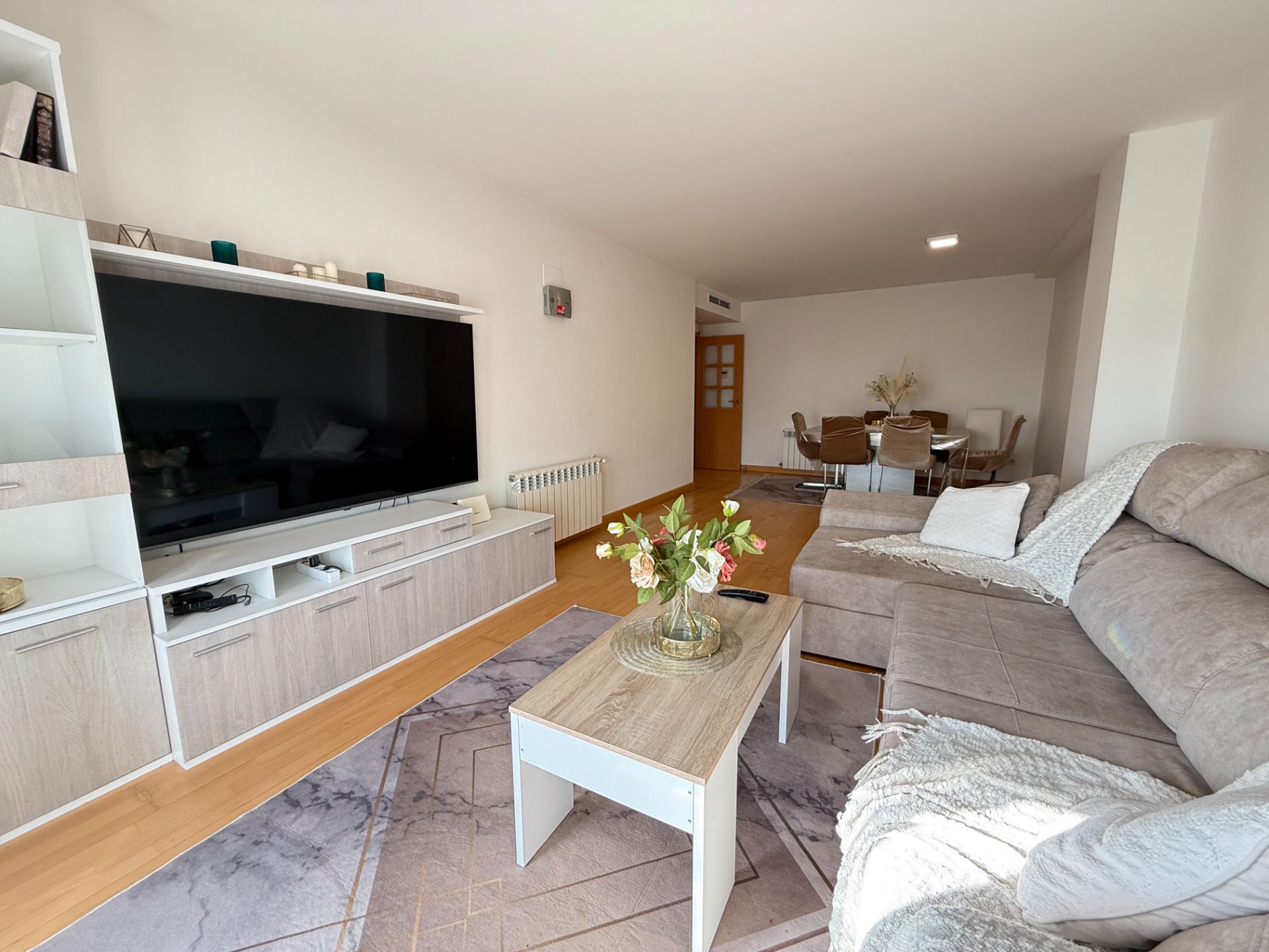 Living room of Flat for sale in Castellón de la Plana / Castelló de la Plana  with Air Conditioner, Heating and Parquet flooring