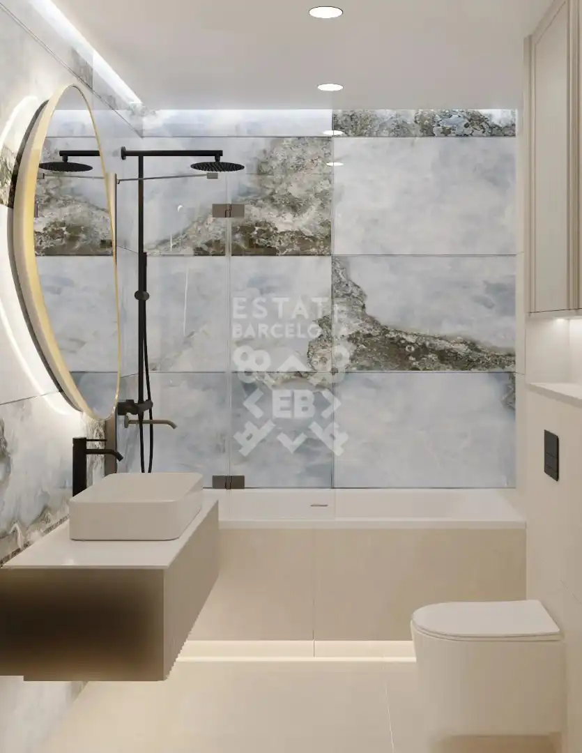 Badezimmer von Dachboden zum Verkauf in Barcelona mit Terrasse