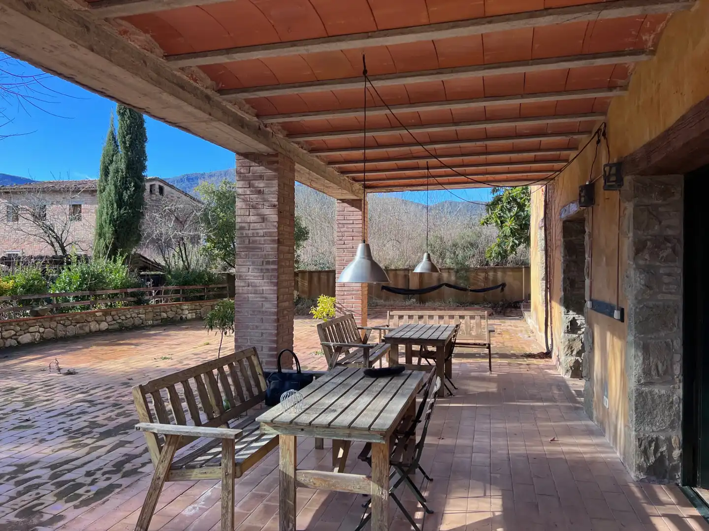 Terrassa de Finca rústica en venda en Mieres (Girona) amb Aire condicionat, Jardí privat i Parquet