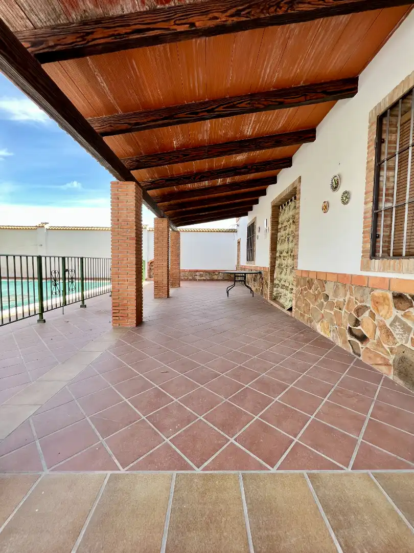 Terraza de Casa o chalet en venta en Lora de Estepa con Jardín privado, Terraza y Piscina