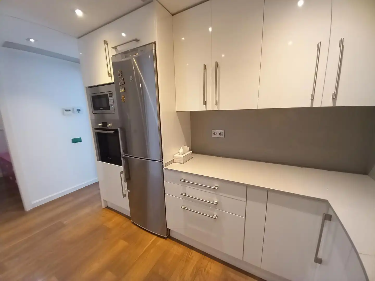 Küche von Wohnung zur Miete in Barcelona mit Klimaanlage, Heizung und Parkett