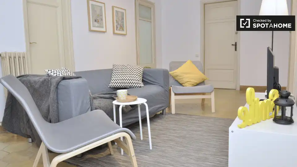 Sala d'estar de Pis de lloguer en Barcelona amb Aire condicionat, Calefacció i Moblat