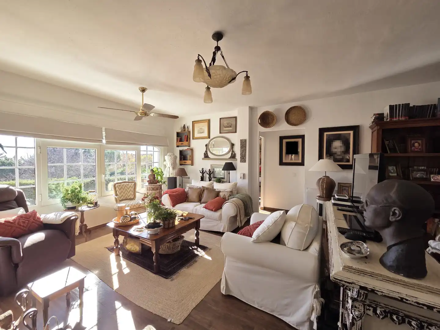 Sala de estar de Casa o chalet en venta en Santa María de la Alameda con Calefacción, Jardín privado y Amueblado