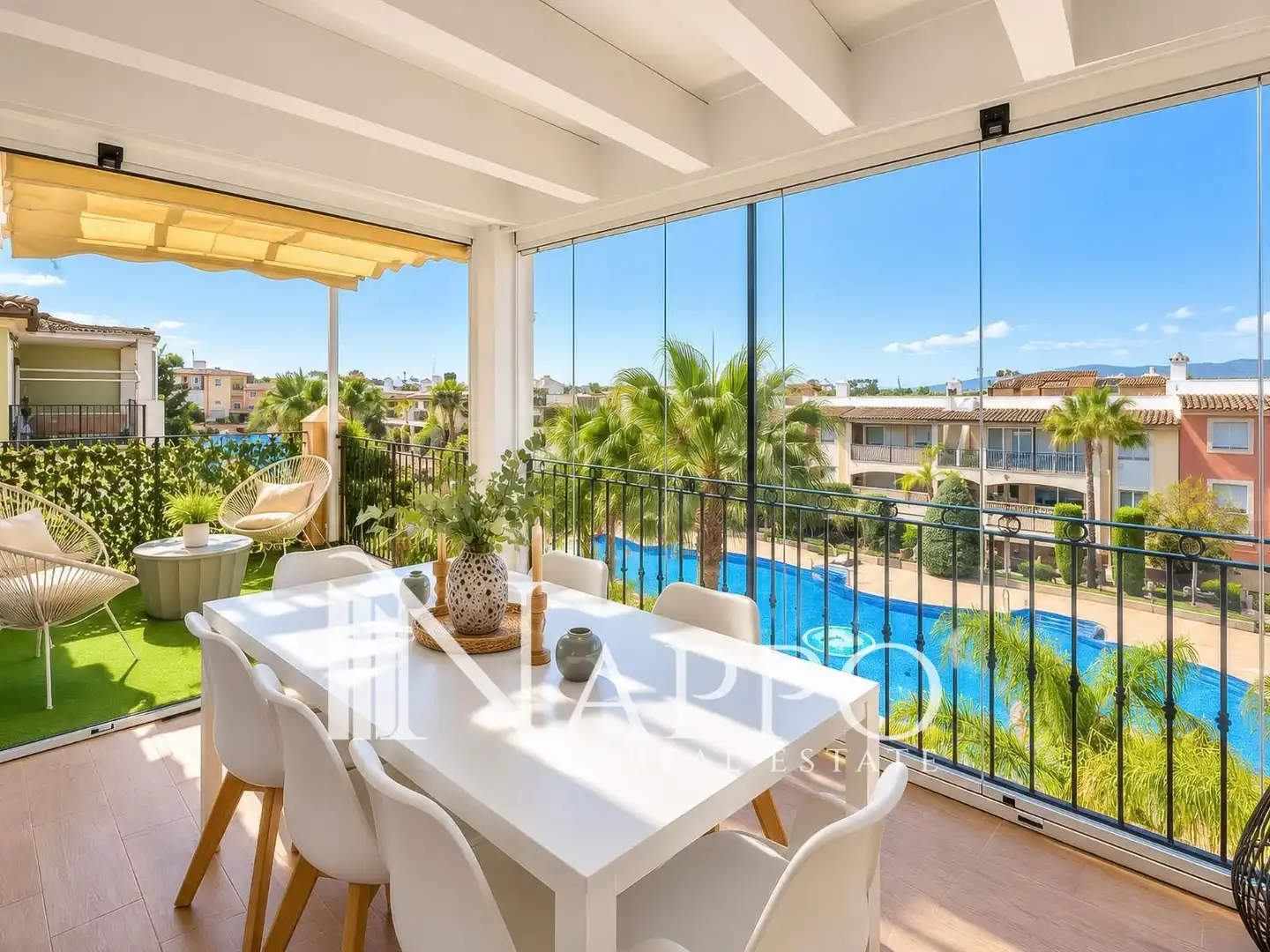 Terrasse von Dachboden zum Verkauf in Marratxí mit Klimaanlage, Terrasse und Schwimmbad
