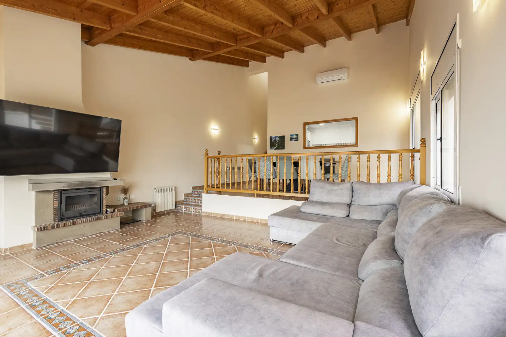 Wohnzimmer von Haus oder Chalet zur Miete in Sitges mit Klimaanlage, Heizung und Privatgarten
