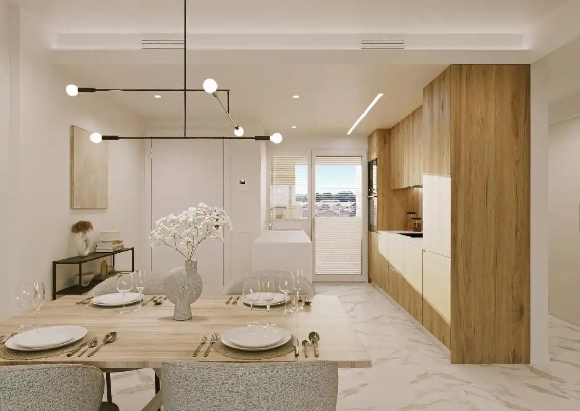 Cocina de Apartamento en venta en Torrevieja con Aire acondicionado, Calefacción y Terraza