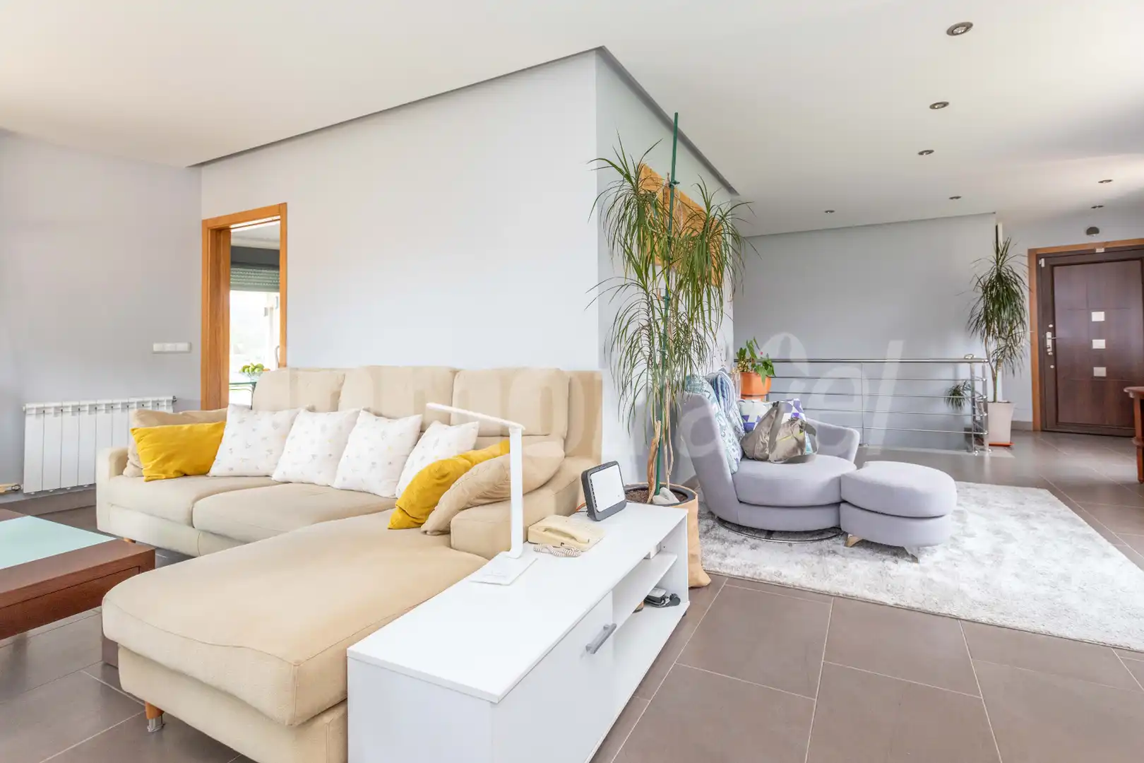 Sala de estar de Casa o chalet en venta en Sanxenxo con Calefacción, Jardín privado y Parquet