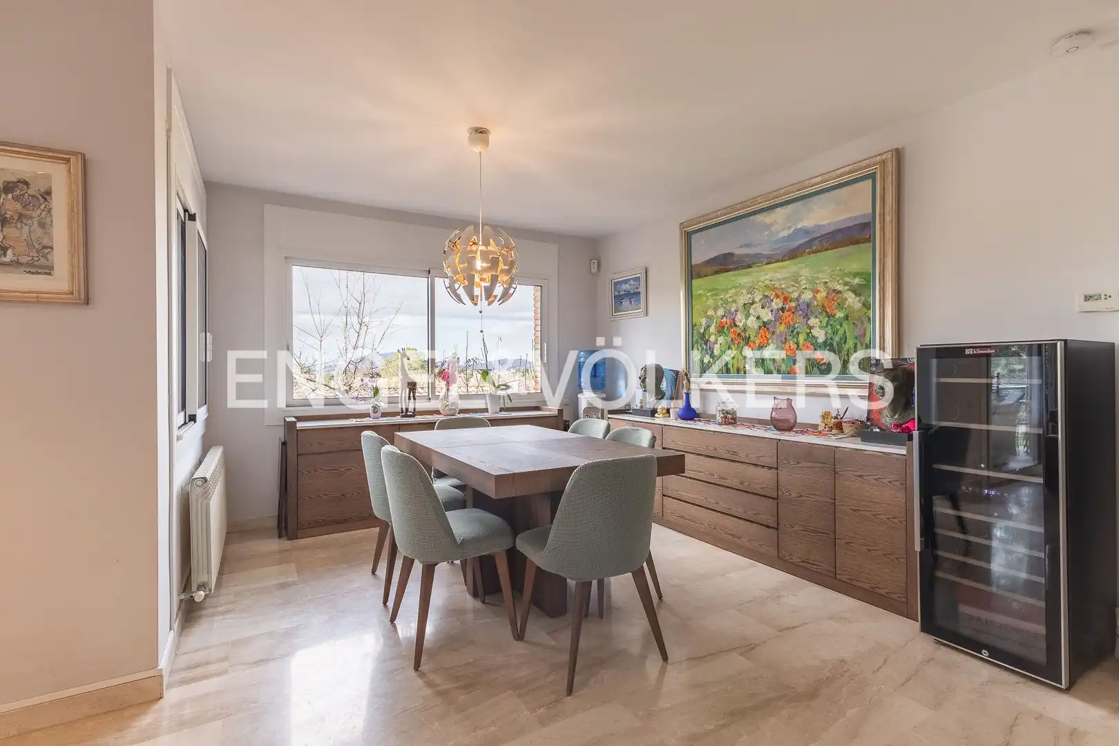 Dining room of Houses for sale in Sant Cugat del Vallès  with Air Conditioner, Heating and Private garden