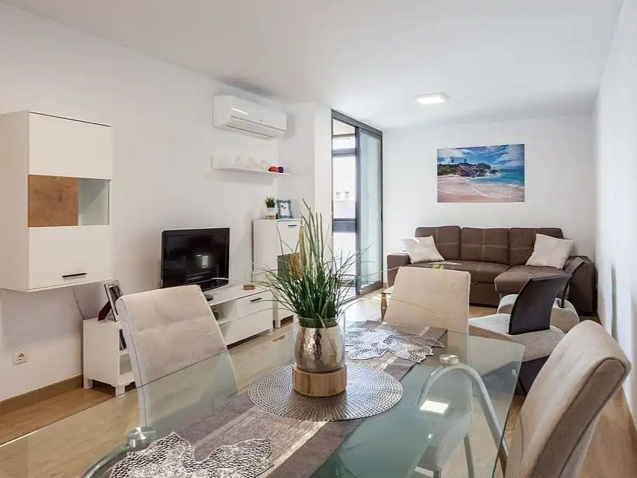 Sala de estar de Apartamento para compartir en Irun  con Aire acondicionado, Parquet y Amueblado