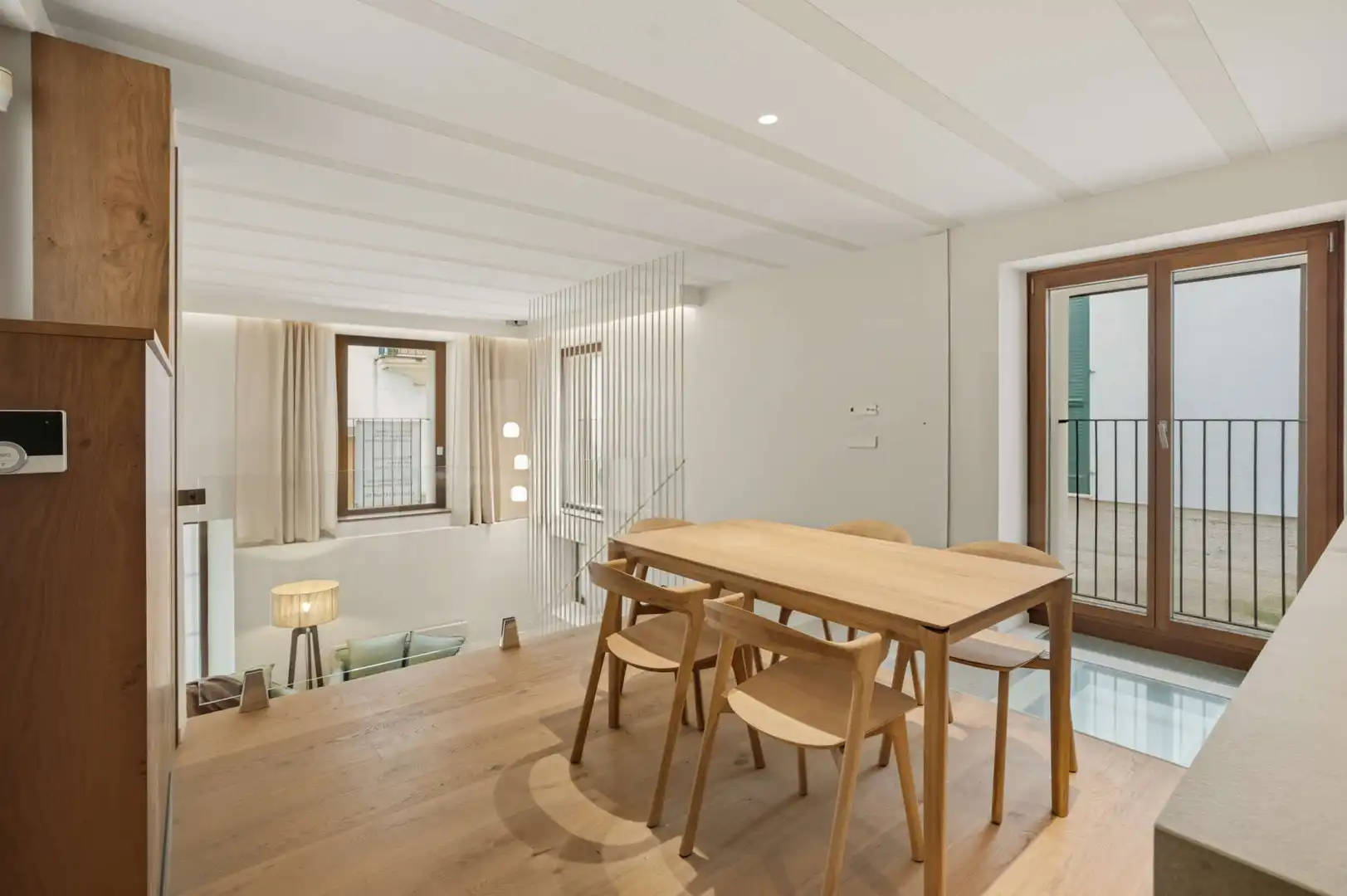 Esszimmer von Erdgeschoss zum Verkauf in  Palma de Mallorca mit Klimaanlage, Heizung und Parkett
