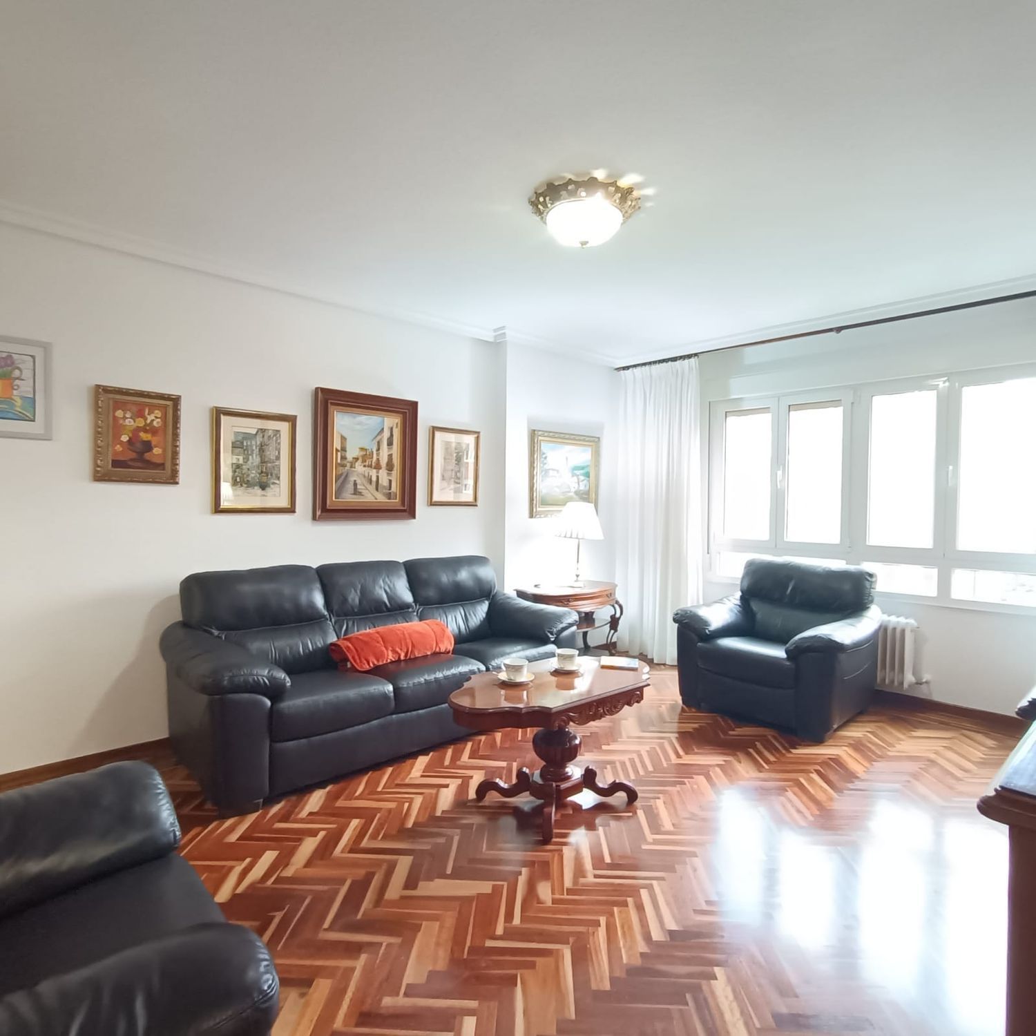 Living room of Flat for sale in Gijón   with Heating, Terrace and Storage room