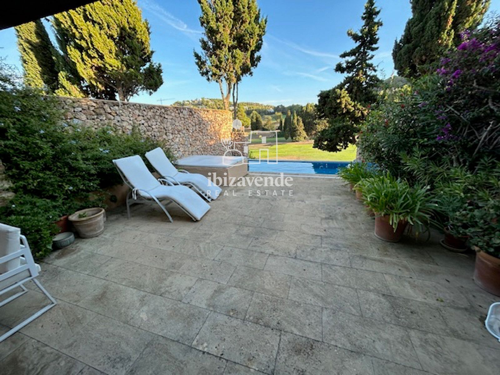 Jardí de Casa adosada de lloguer en Santa Eulària des Riu amb Aire condicionat, Calefacció i Parquet