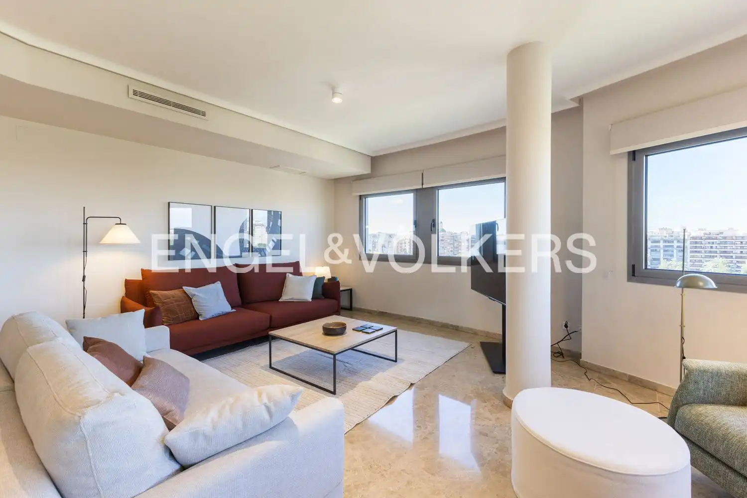 Sala de estar de Piso de alquiler en Valencia con Aire acondicionado, Calefacción y Amueblado