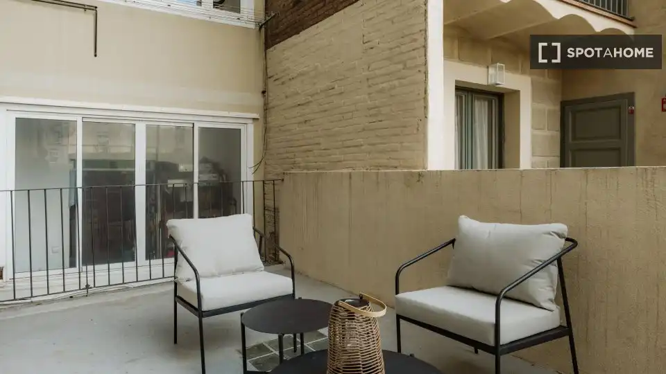 Terraza de Piso de alquiler en Barcelona con Aire acondicionado, Calefacción y Amueblado
