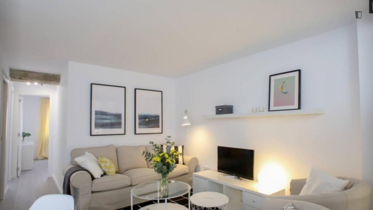 Sala de estar de Apartamento de alquiler en Tavernes Blanques con Aire acondicionado, Amueblado y Horno