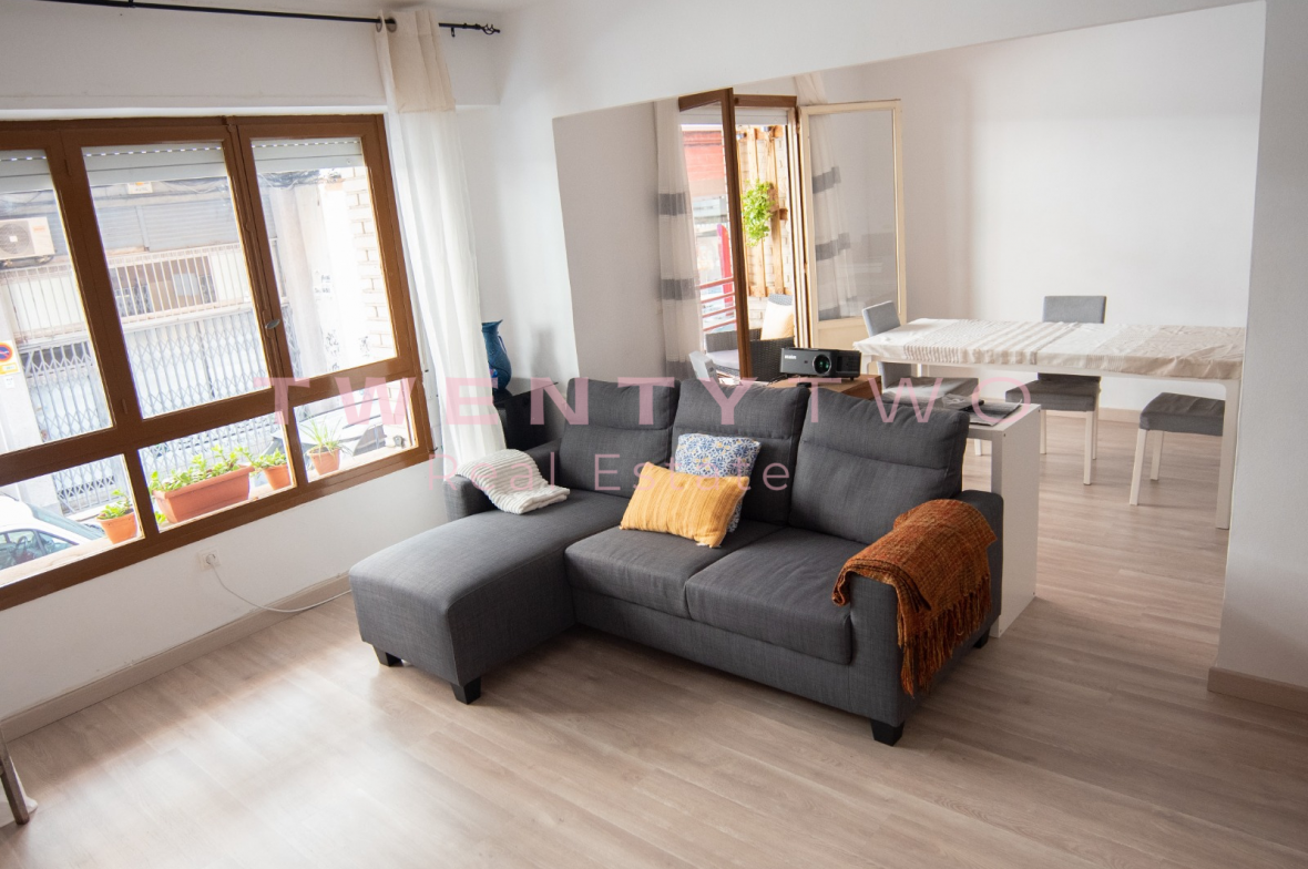 Living room of Flat to rent in Alicante / Alacant  with Heating, Terrace and Furnished