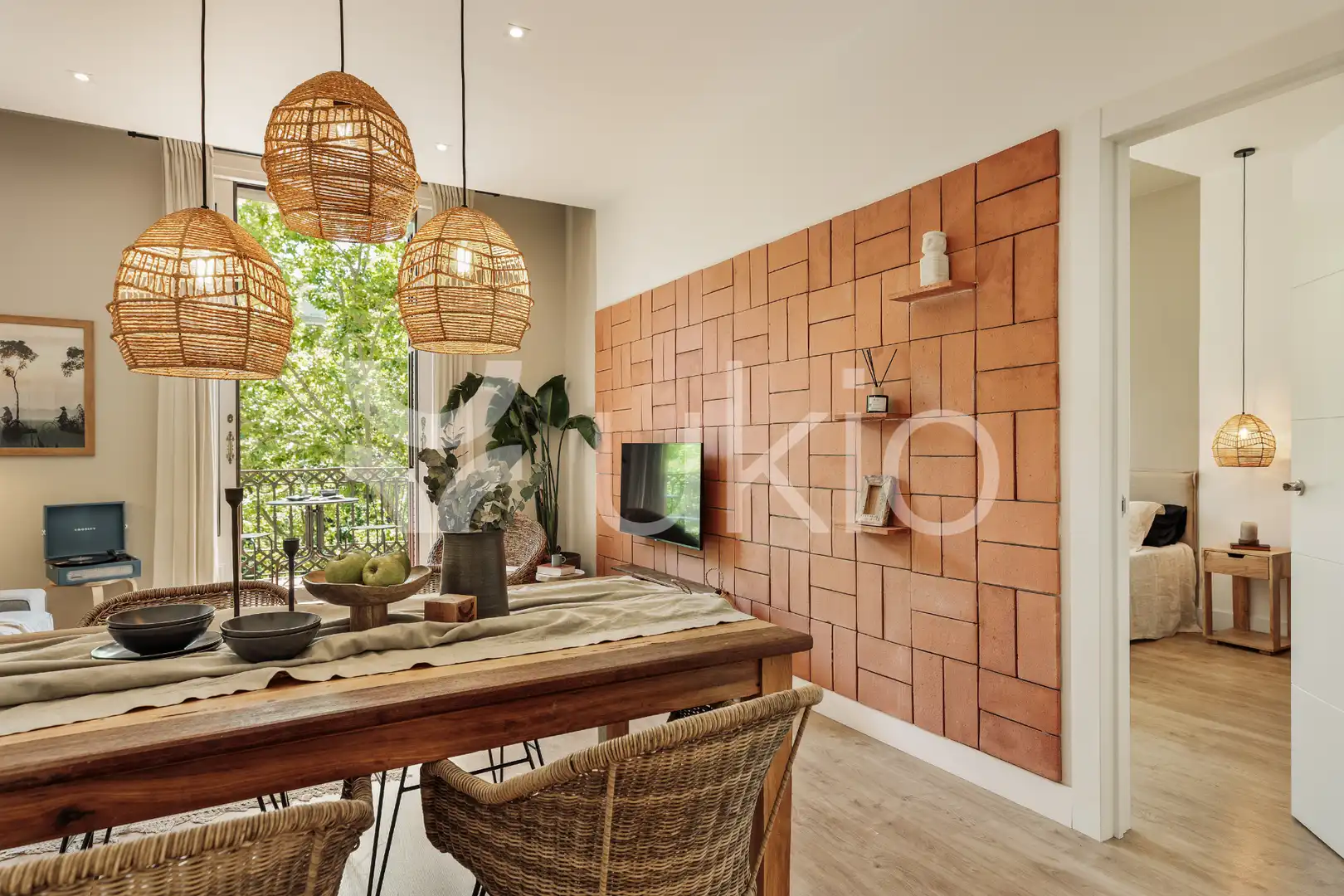 Sala de estar de Apartamento de alquiler en Barcelona con Aire acondicionado, Amueblado y Horno