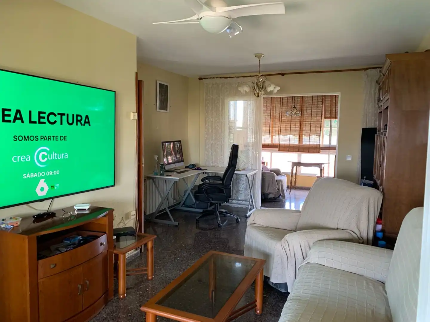 Sala de estar de Piso en venta en Alicante / Alacant con Terraza, Amueblado y Balcón