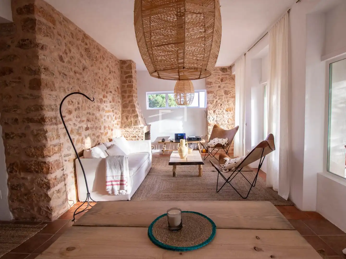 Sala d'estar de Casa o xalet en venda en Formentera amb Aire condicionat, Jardí privat i Piscina