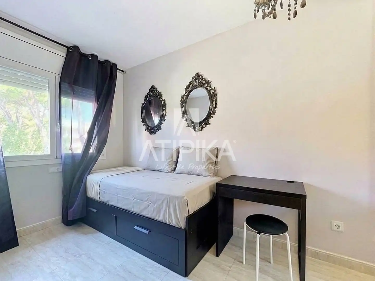 Schlafzimmer von Wohnung zur Miete in Castelldefels mit Klimaanlage, Heizung und Terrasse