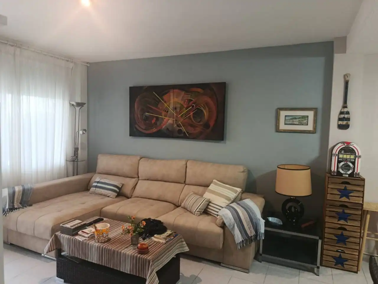 Living room of Flat for sale in Vinaròs  with Private garden, Terrace and Furnished