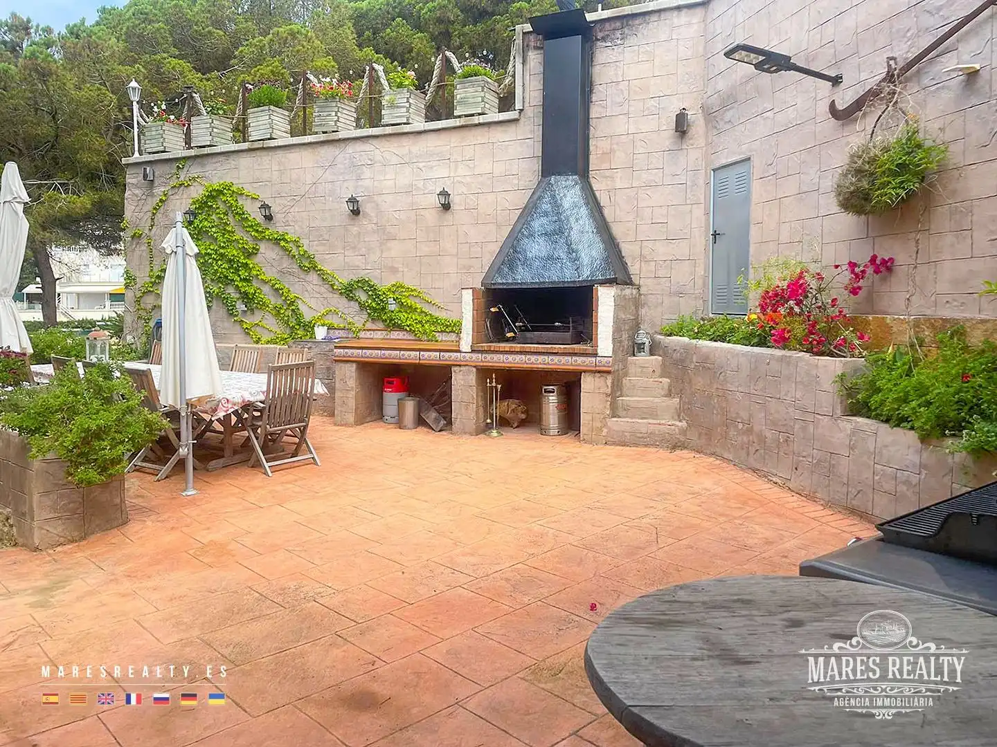 Terraza de Casa o chalet en venta en Lloret de Mar con Calefacción, Jardín privado y Piscina