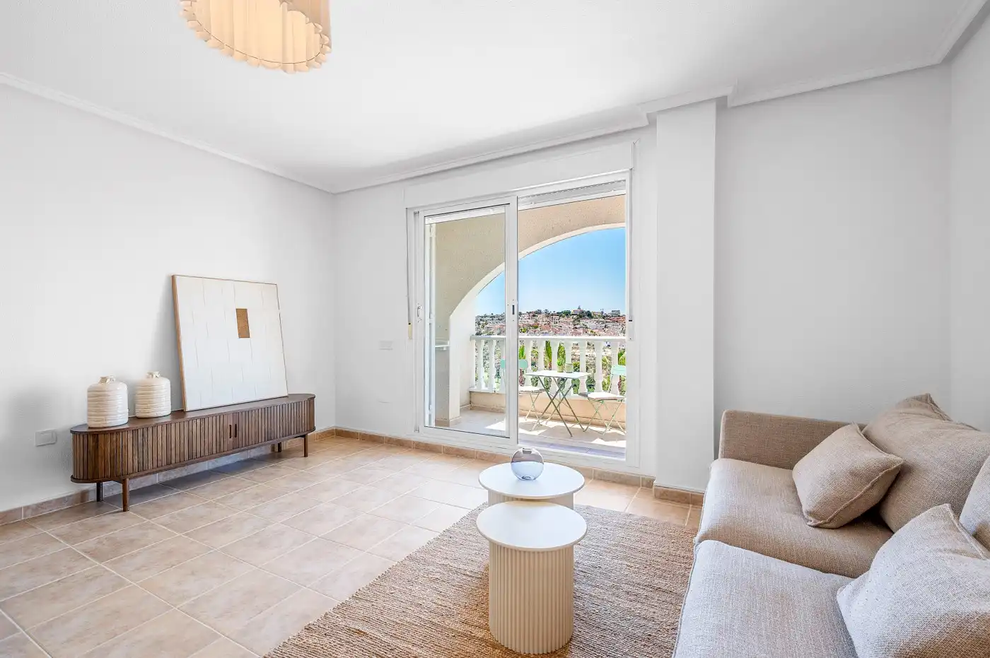 Sala de estar de Casa adosada en venta en Rojales con Aire acondicionado, Terraza y Piscina