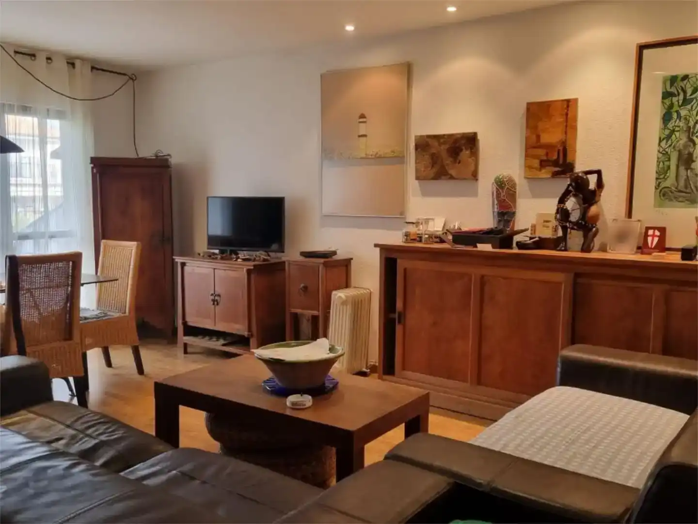 Sala d'estar de Casa o xalet en venda en La Ràpita amb Jardí privat, Parquet i Traster