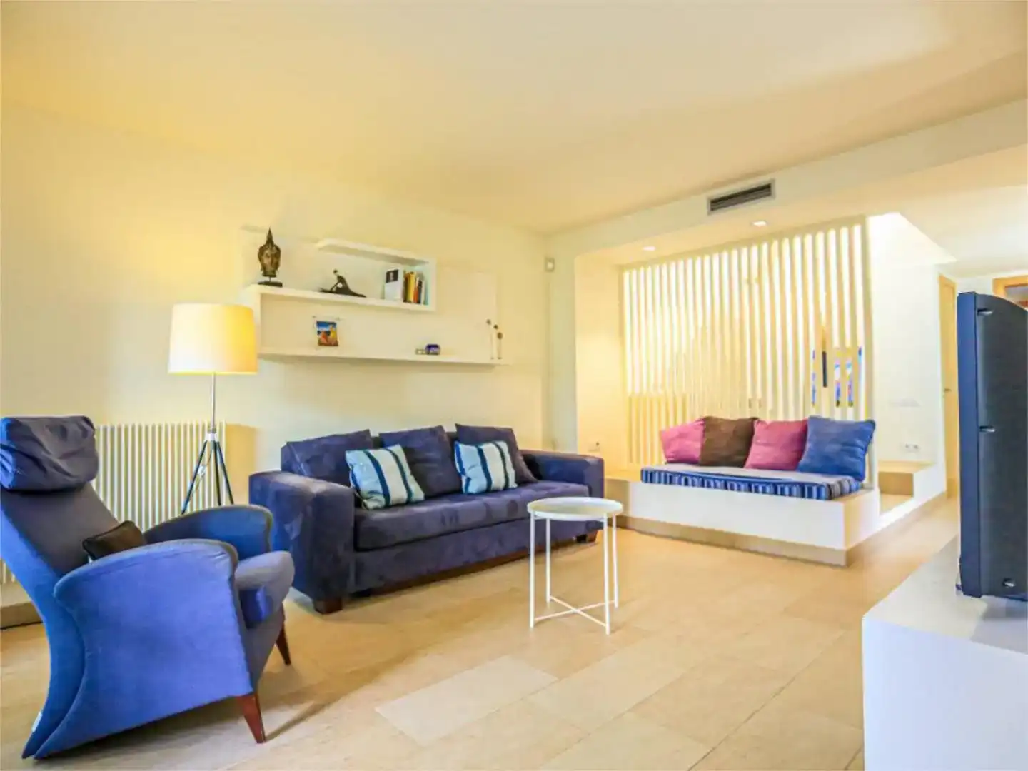 Sala de estar de Casa o chalet de alquiler en Cambrils con Aire acondicionado, Jardín privado y Piscina
