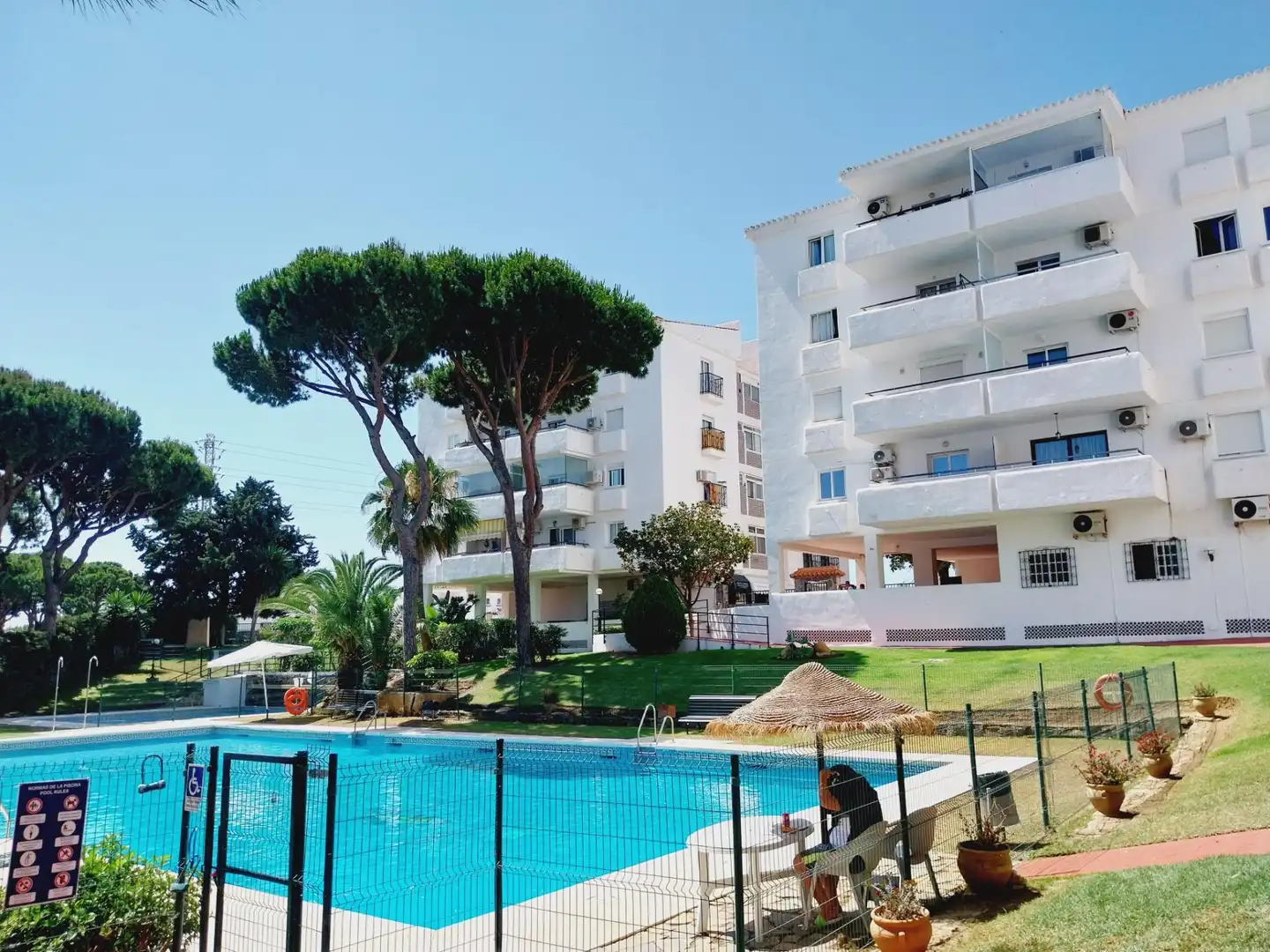 Piscina de Apartamento en venta en Mijas con Jardín privado, Terraza y Amueblado