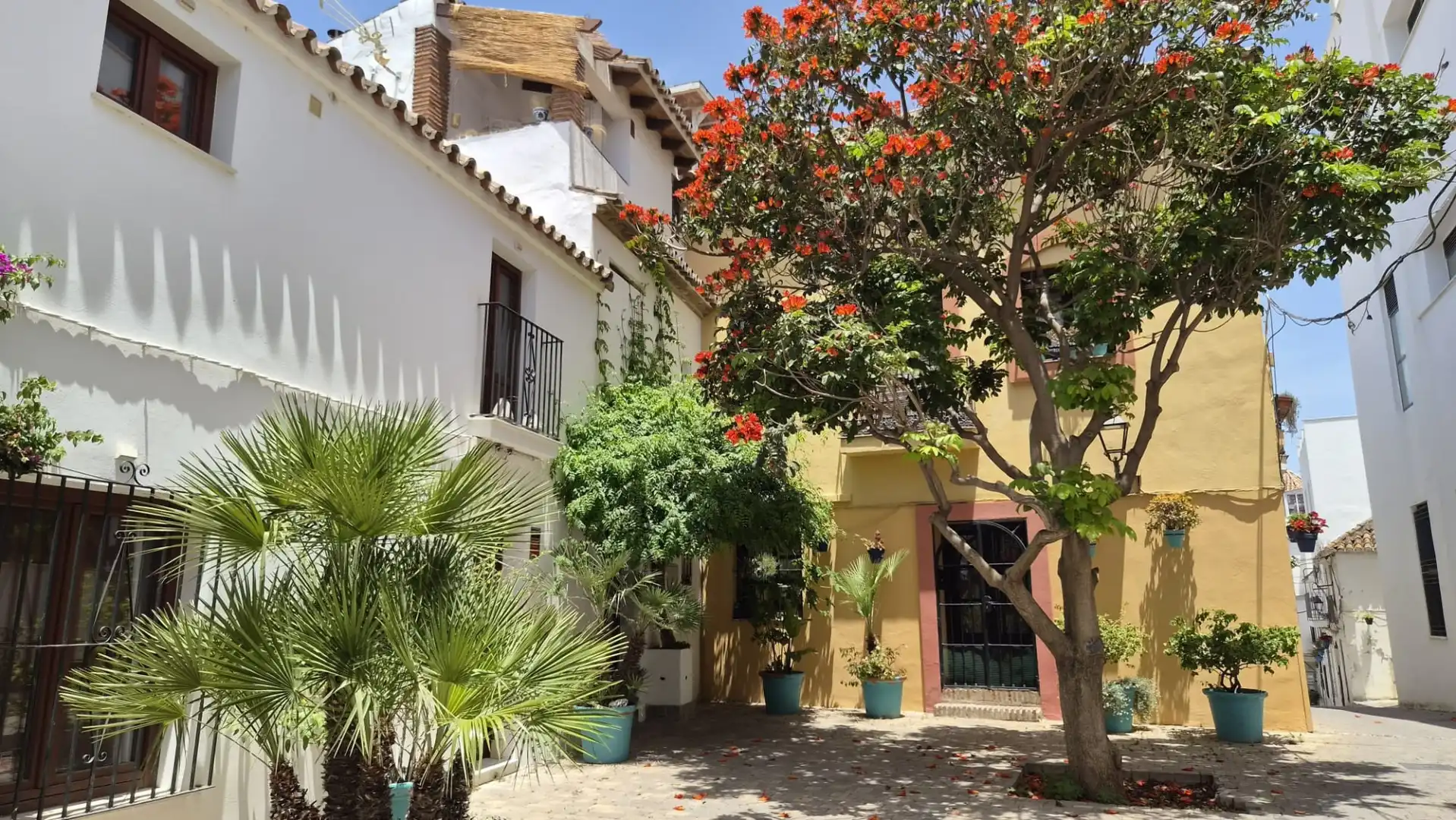 Vista exterior de Casa adosada en venta en Estepona con Aire acondicionado, Terraza y Amueblado
