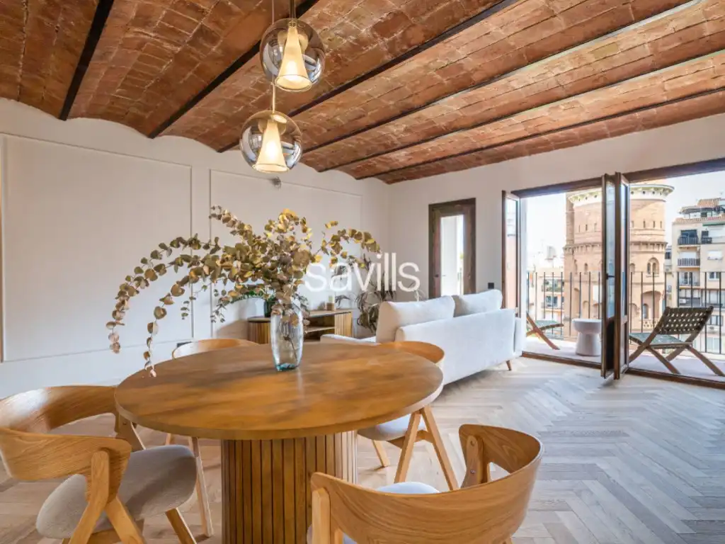 Sala de estar de Apartamento en venta en Barcelona con Aire acondicionado y Terraza