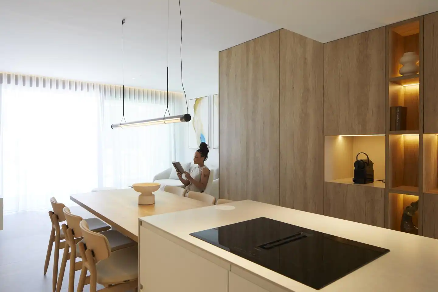Cocina de Apartamento en venta en La Manga del Mar Menor con Aire acondicionado, Calefacción y Jardín privado