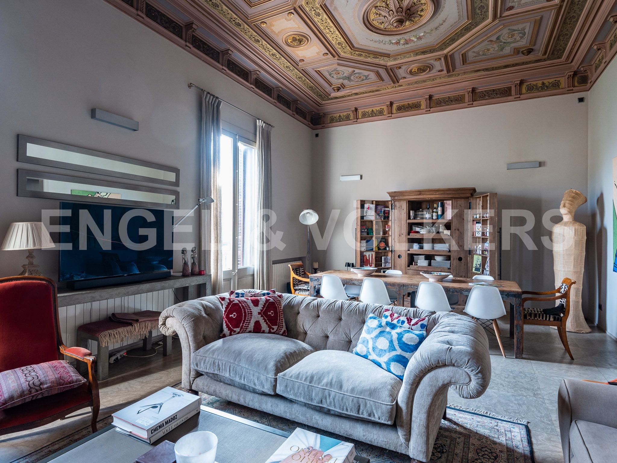 Sala de estar de Apartamento de alquiler en  Barcelona Capital con Calefacción, Terraza y Trastero