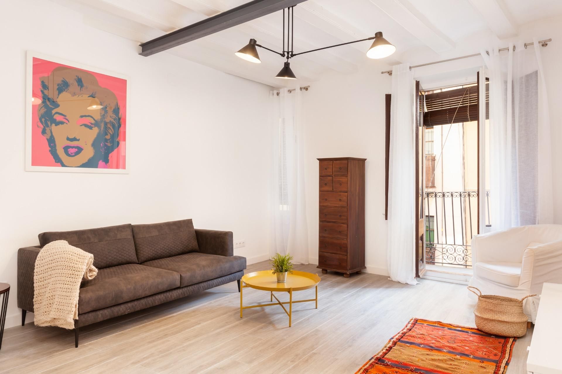 Living room of Flat for sale in  Barcelona Capital  with Air Conditioner, Heating and Balcony