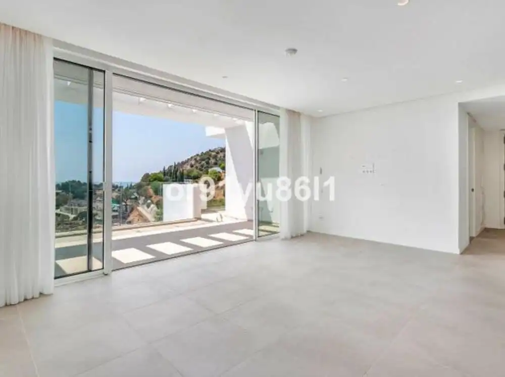 Sala de estar de Apartamento en venta en Ojén con Aire acondicionado, Terraza y Piscina