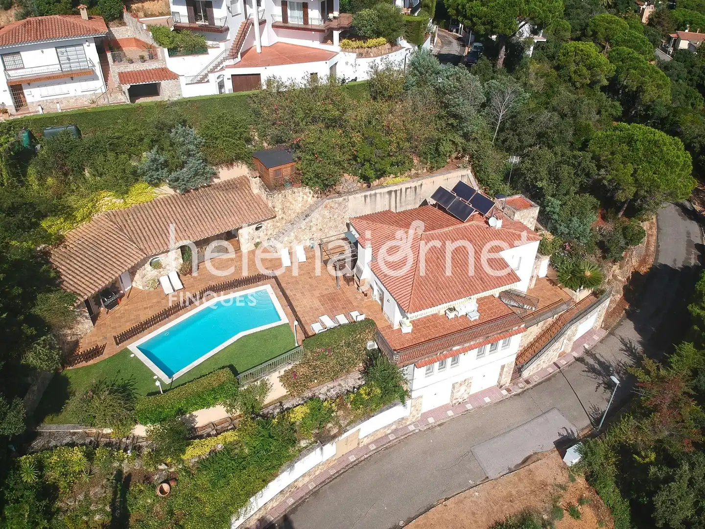 Vista exterior de Casa o chalet en venta en Llagostera con Calefacción y Piscina