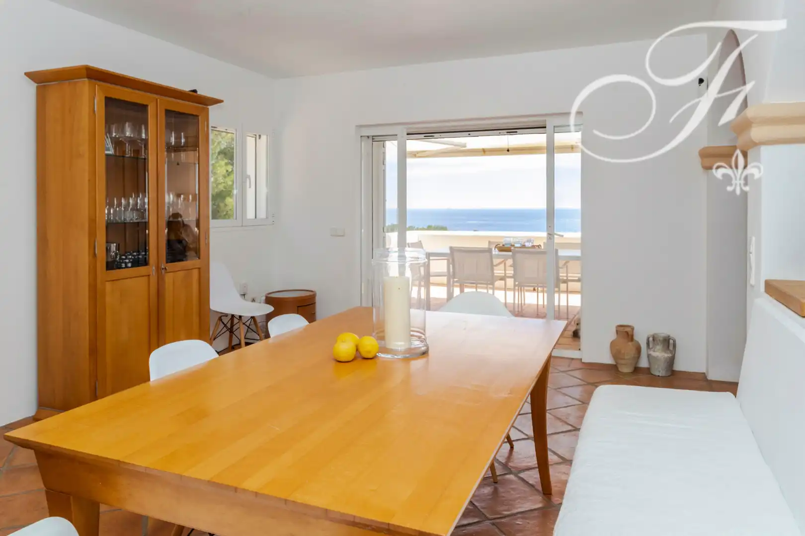 Comedor de Casa adosada en venta en Santa Eulària des Riu con Aire acondicionado, Jardín privado y Terraza