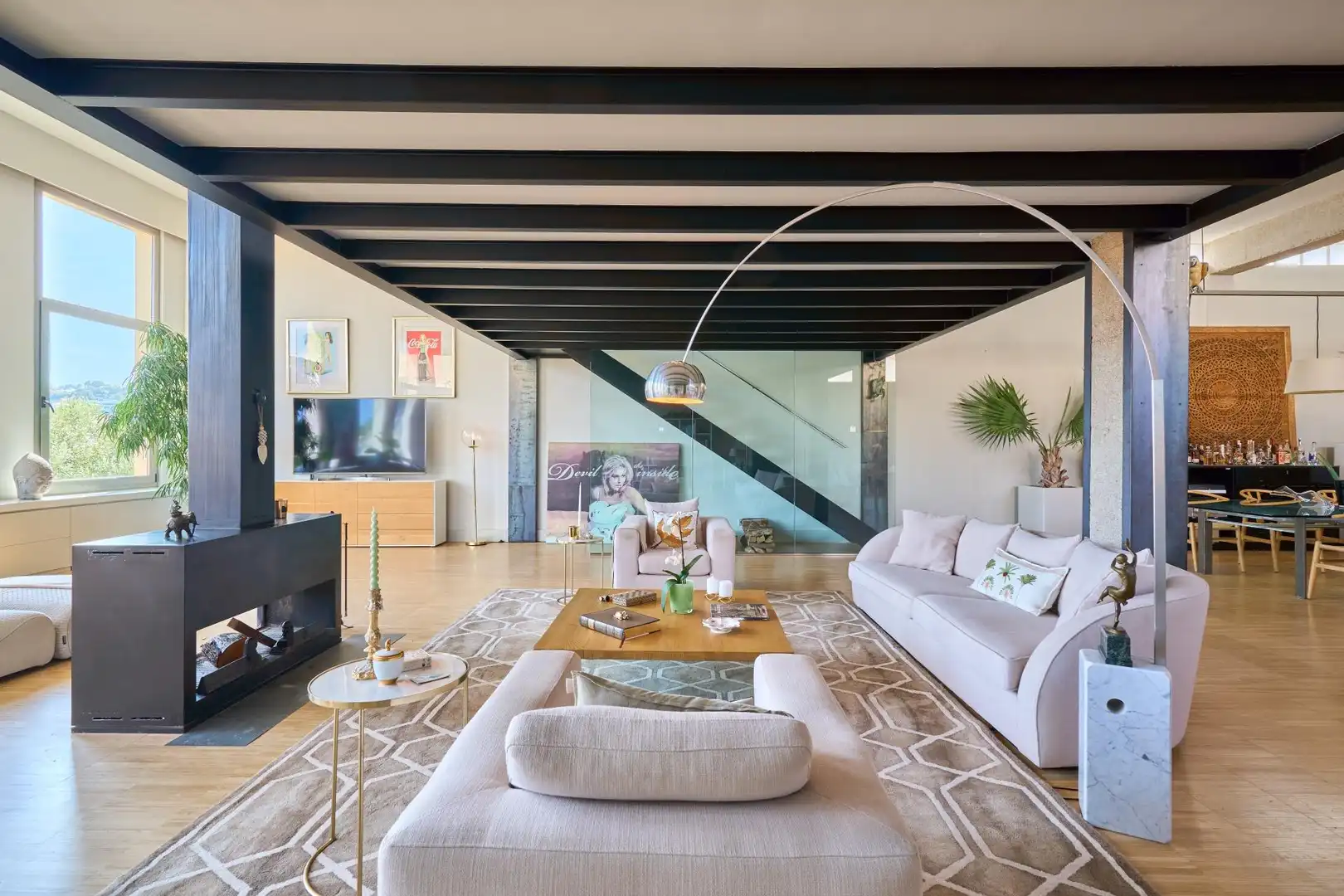 Living room of Houses for sale in  Palma de Mallorca  with Air Conditioner, Heating and Parquet flooring