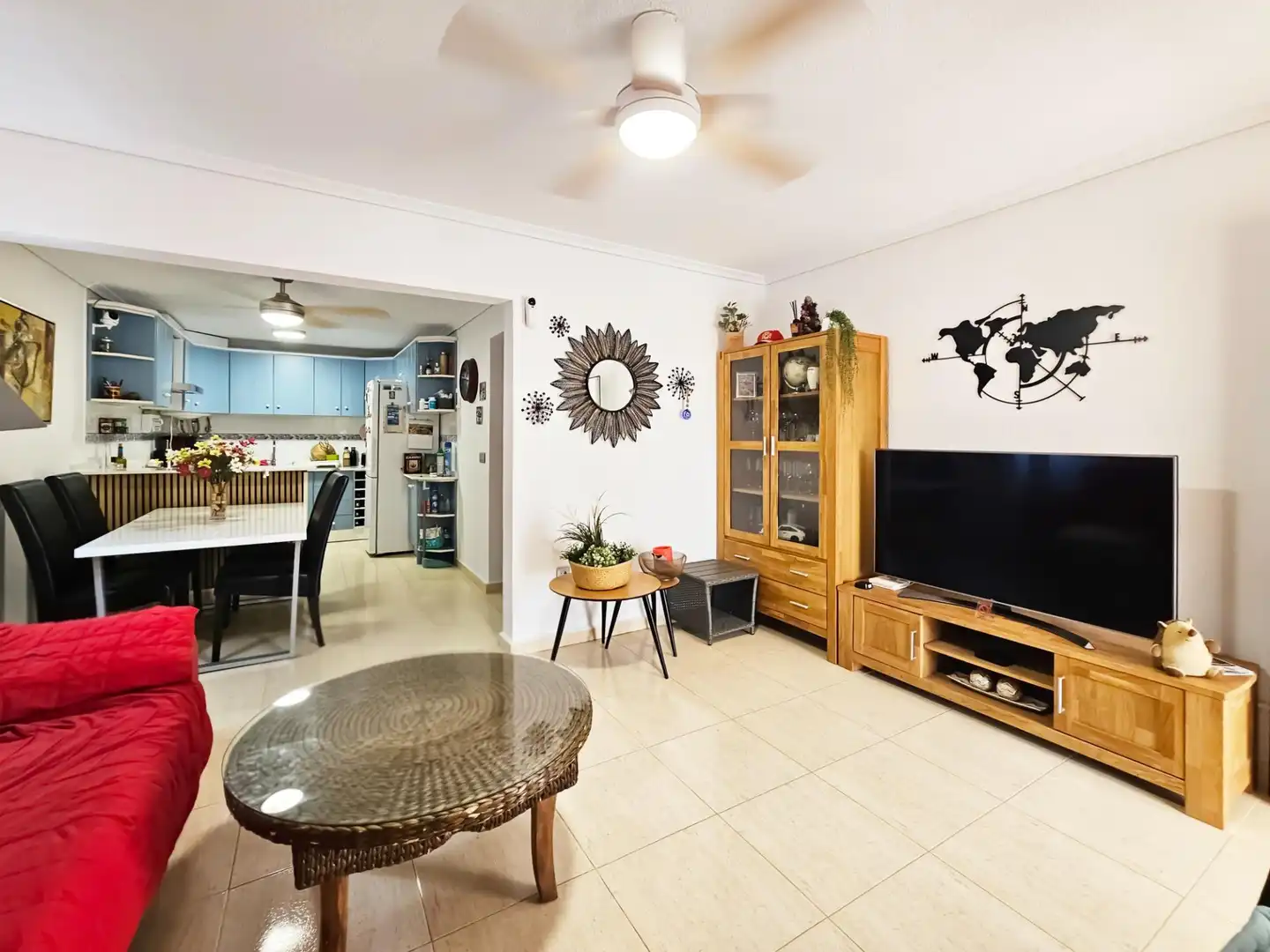 Sala d'estar de Apartament en venda en Santa Pola amb Aire condicionat, Calefacció i Moblat