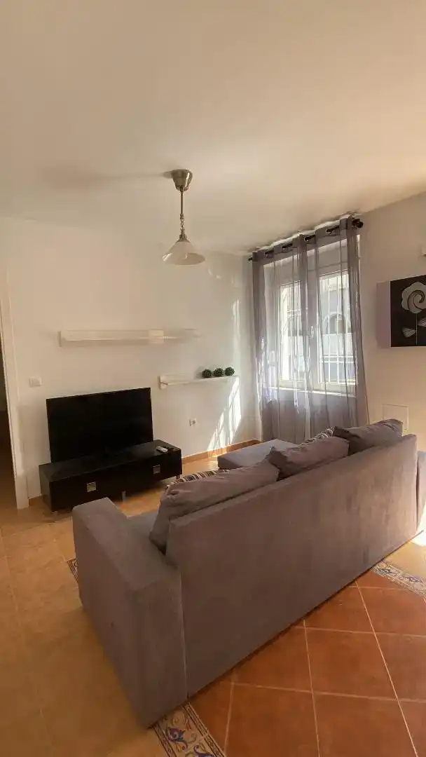 Sala d'estar de Dúplex de lloguer en San Javier amb Aire condicionat, Moblat i Forn