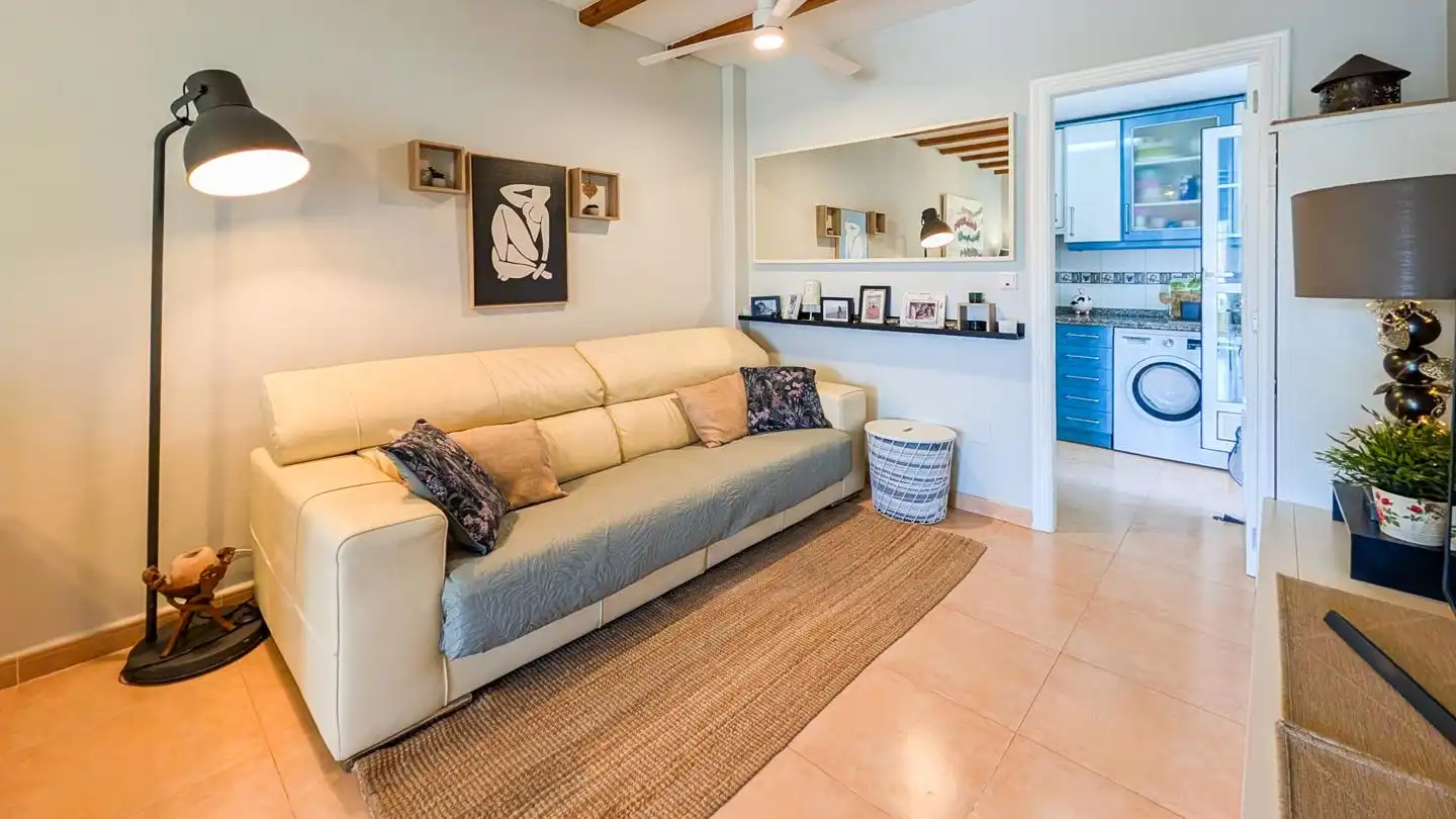 Sala de estar de Casa adosada en venta en Santa Pola con Aire acondicionado, Jardín privado y Terraza