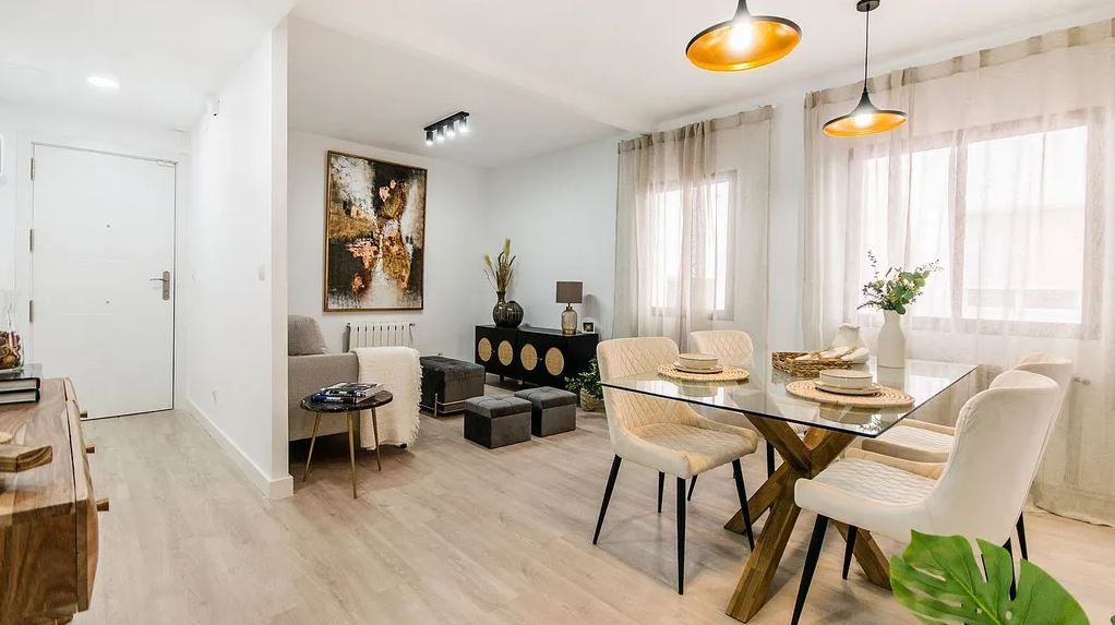 Dining room of Flat to rent in  Madrid Capital  with Furnished and Pets allowed